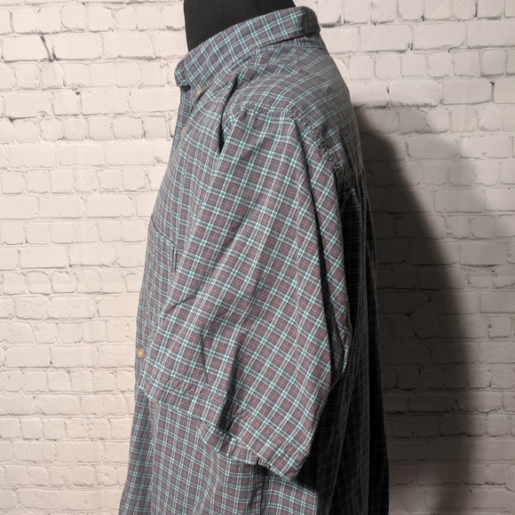 Woolrich Men's Button Down Shirt Size XL Teal - Picture 2 of 4